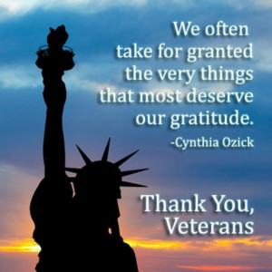 Thank you Veterans for your service.