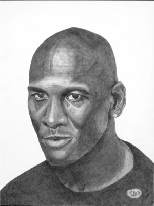 Michael Jordan Drawing by Randy Reed - Michael Jordan Fine Art Prints