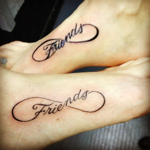 Best Friend Infinity Tattoos Friends tattoo on feet