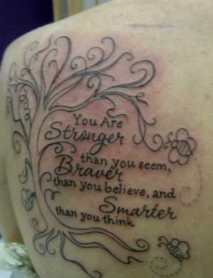 My 4th disney tattoo. It’s a sentence from winnie the pooh, I love ...