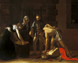 Caravaggio’s Beheading of St. John the Baptist (detail)