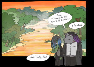 the story of his travels up the Congo River. That makes the setting ...