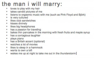 The Man I Will Marry