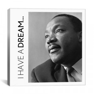iCanvasArt Icons, Heroes and Legends Martin Luther King Jr. Quote ...