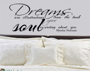 Bedroom Decal Dreams Quote Vinyl Wall Decal Small Size