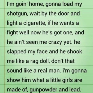 Miranda Lambert Gunpowder and Lead Lyrics