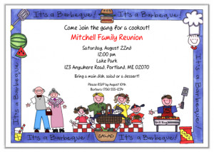 barbeque cookout party invitations family reunion bbq barbeque cookout ...