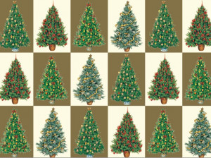 christmas tree wrapping paper