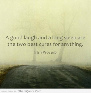 good laugh and a long sleep are…