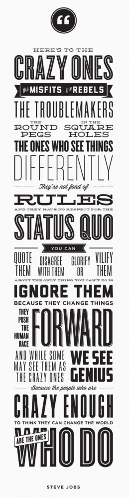 ... quote posters of all time it s a quote from apple founder steve jobs