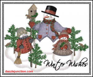 Winter wishes from sweet snowmen