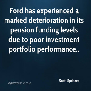 Ford Had Experienced A Marked Deterioration In Its Pension Funding ...