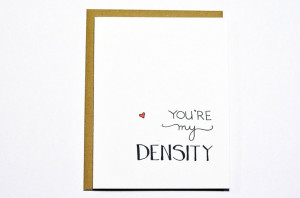 ... . Back to the Future quote card - You're my density. $4.00, via Etsy