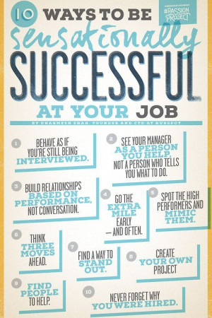 Infographic) 10 Ways to Be Sensationally Successful At Your Job