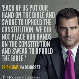 Upholding the constitution, not the Bible