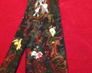 ... Cartoon Charaters Skunk Cat Mens Novelty Necktie Funny Animated