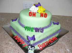 50th birthday cake, butterfly birthday cake 2 tier 50th birthday cakes