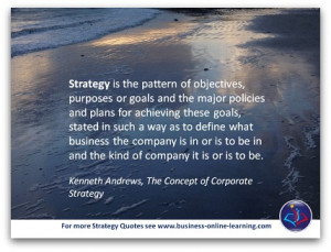 ... strategy to be carried out. And the future strategy must make