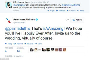 Woman reunited with man she fell for on plane after tweeting American ...