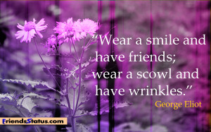 smile friends quotes image