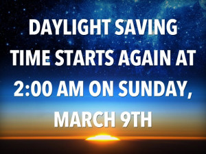 Welcome to Spring(ing forward)! Daylight saving time starts this ...