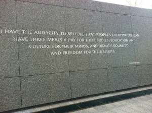 ... have the audacity to believe that peoples everywhere can have three