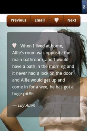 View bigger - Lily Allen Quotes for Android screenshot