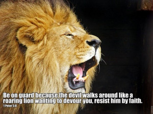 Lion Quotes Bible 1 peter 5:8roaring lion-public