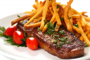 Steak And Fries Photograph