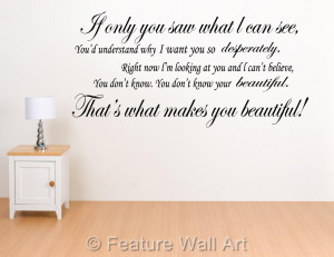 Details about One Direction Your Beautiful Song Lyrics Wall Art Decal ...