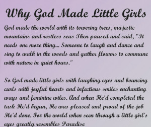 Why God Made Little Girls