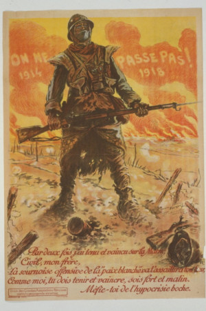 ... First World War Propaganda poster, evoking the Battle of Verdun
