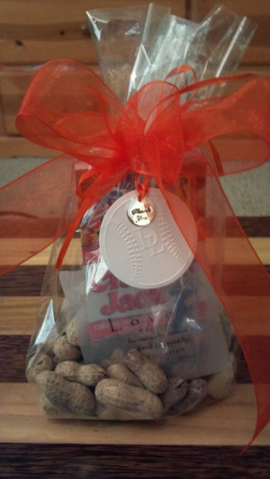 Baseball themed wedding favor