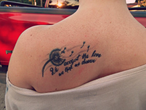 quote tattoo back shoulder tattoos for women quotes Shoulder Tattoo ...