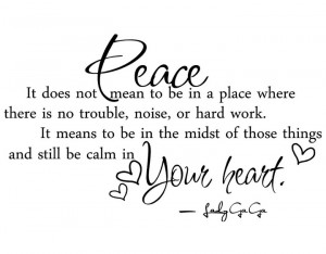 peace quotes and sayings