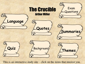 The Crucible Arthur Miller - PowerPoint by Levone