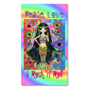 Peace Love Rock Roll Postcard