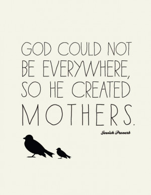 Love Quote for Mothers // Jewish Proverb // Art Print // Unique Gifts ...