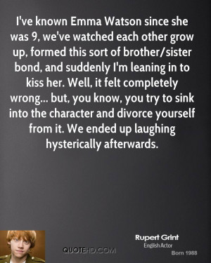 ve watched each other grow up, formed this sort of brother/sister bond ...