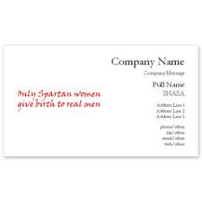 Spartan Women - 300 Quotes Business Cards for