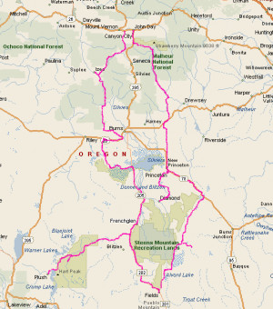 Highway 395 Oregon Map