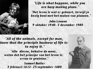 Met andere woorden: ik kan wel iets willen en plannen maken, maar soms ...