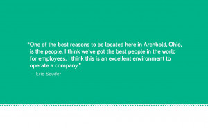 Sauder makes furniture; people make the difference