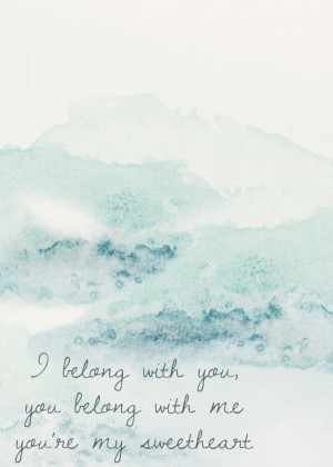 John Green Watercolor Quotes I belong with you lumineers watercolor ...