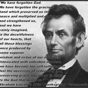 Lincoln's Thanksgiving Proclamation * Thanking Almighty GOD! *