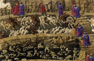 Inferno , Canto XVIII, by Sandro Botticelli (credit: Gemäldegalerie ...