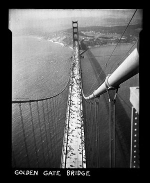 Golden Gate Bridge opening day photo taken from the south tower on May ...