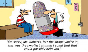 Magic Pill - Health Fitness Cartoon Picture
