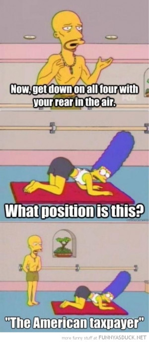 marge simpson yoga position american taxpayer funny pics pictures pic ...