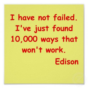 Thomas Edison quote Posters